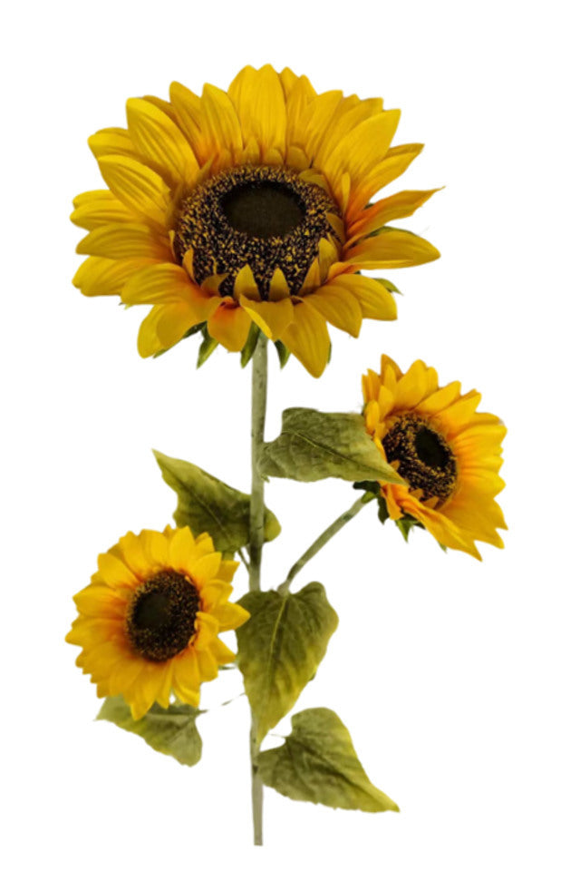 3 Head Artificial Sunflower